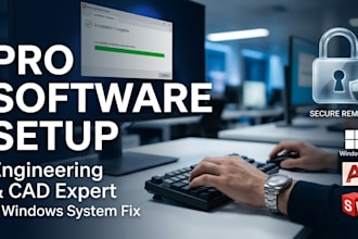 install any engineering software and fix windows system errors via anydesk