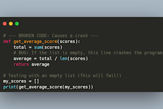 debug and fix your python script errors and bugs
