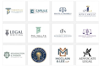 do professional attorney and law firm logo design