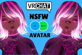 do vrchat avatar commission, anime vrc avatar, furry nsfw 3d model, vr character