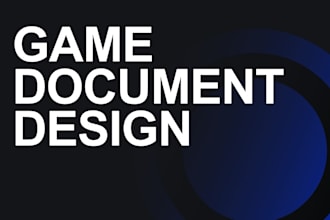create, research, analyze and a professional game design document gdd