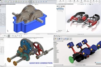 mechanical design 3d cad model assembly drawings step using PTC creo parametric