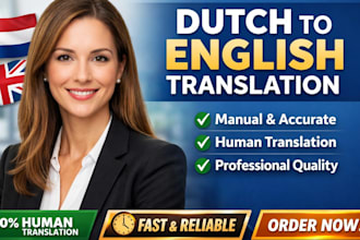 translate dutch to english manually and professionally