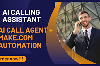 develop ai voice and calling agents for business automation using n8n or make