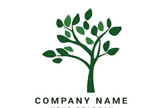 make a clean and modern tree logo for businesses