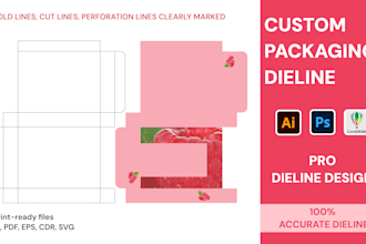 design custom dieline for product packaging