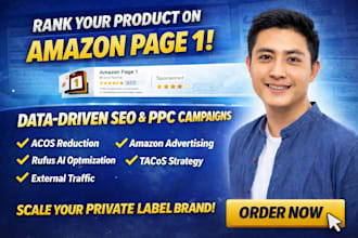 rank amazon page 1 ranking SEO ads amazon PPC campaigns