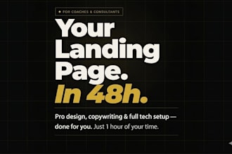 do a landingpage within 48 hours