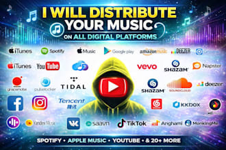 get your music on spotify, apple music and all platforms