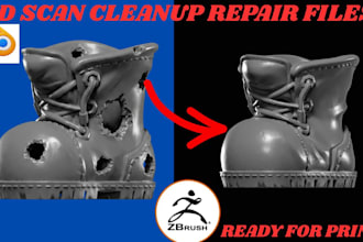3d scan cleanup ply repair fix edit 3d model blender for stl file for printing