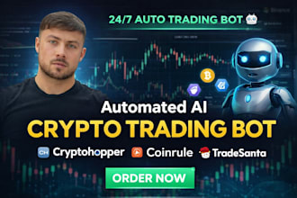 build automated saas crypto trading bot, arbitrage bot, cryptohopper bot