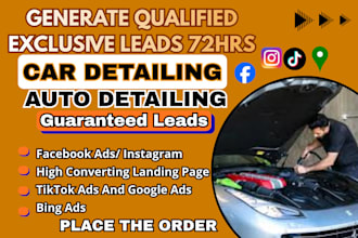 run car detailing leads, auto detailing facebook ads, car detailing google ads