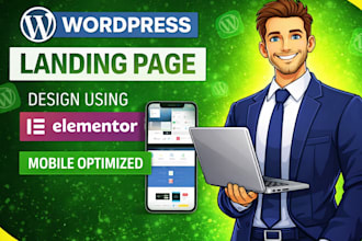 design  responsive wordpress landing page elementor  elementor pro landing page