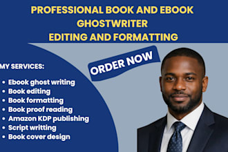 do ebook writing, book editing, book formatting, creative writing, book cover