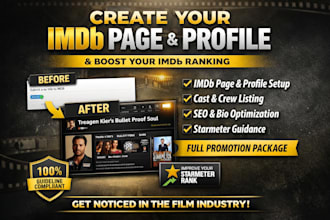create imdb page profile and do movie promotion with seo