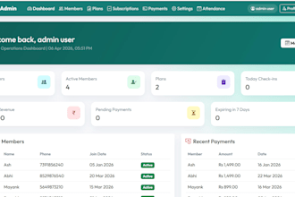 create a complete fitness club management system