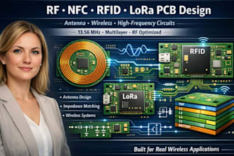 design nfc rfid lora rf antenna pcb 13,56mhz wireles communication circuit board
