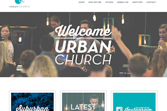 design a church website, ministry website nonprofit website