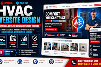 design hvac website heating cooling service business website