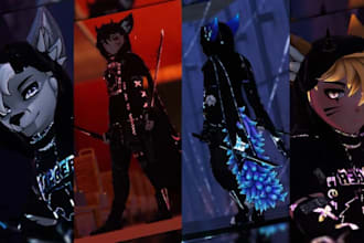 create vrchat avatar, anime vrc avatar, furry nsfw 3d model, vr character