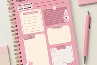 design a professional daily planner for your etsy shop