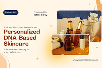 design skincare product pitch deck startup presentation market research deck
