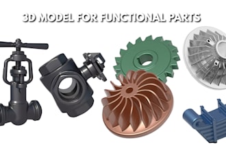create functional parts for 3d cad model, mechanical design for 3d printing