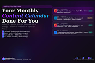 create a monthly social media content calendar for your brand