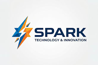 design a vibrant and dynamic spark logo