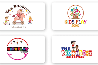 design kids baby store childcare education daycare school toyshop logo for you