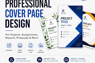 create modern cover pages, front pages, and custom designs