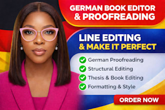 proofread and structural edit your german text, essay, book, thesis proofreading