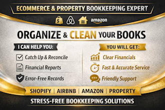 do property and shopify bookkeeping with accurate airbnb and amazon bookkeeping