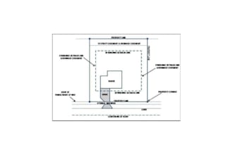 perform boundary line analysis and property layout for construction