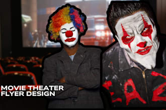 design flyers events poster and logo, theatre in 24 hours