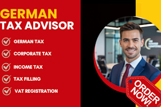 handle german tax filing, income tax, bookkeeping, german tax, vat return
