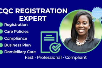 provide complete cqc registration with policies and care business plan