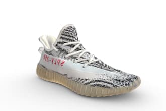 create high quality 3d shoe design and footwear animation