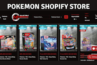 design pokemon website trading card pokemon shopify store pokemon store