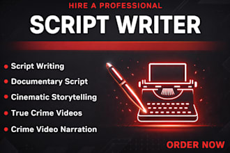 be your youtube video script writer, video script writer