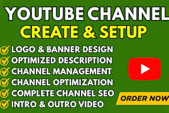 create and setup youtube channel