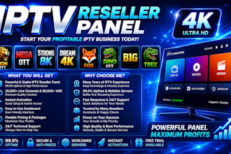 setup reseller panel, lion ott, stron 8k, dream 4k, trex, b1g