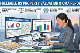 provide cma, comps, valuation report for real estate property