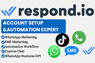 setup and automate respond io ai agent customer support integrate whatsapp CRM