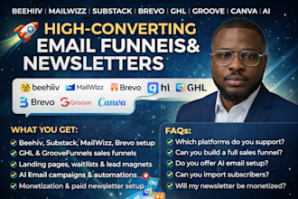 design mailwizz substack brevo beehiiv waitlist ai canva ghl groove sales funnel