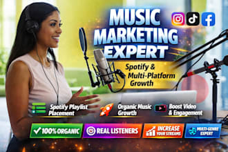 do organic spotify promotion and  marketing for real growth
