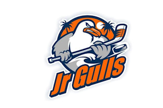 make traditional unique logo for youth ice hockey program