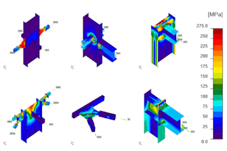 do steel connection fea bolted joint simulation welded joint analysis solidworks
