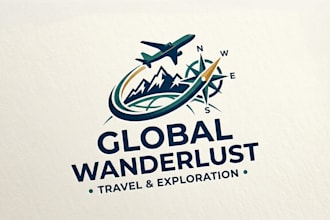 design a creative and modern travel logo