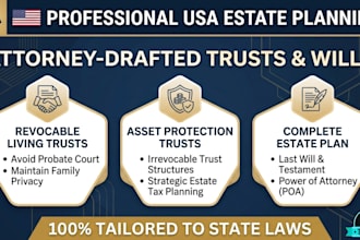 be your USA attorney for estate planning, revocable and irrevocable trust